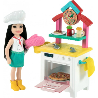 Barbie Chelsea can be, pizzabakker speelset